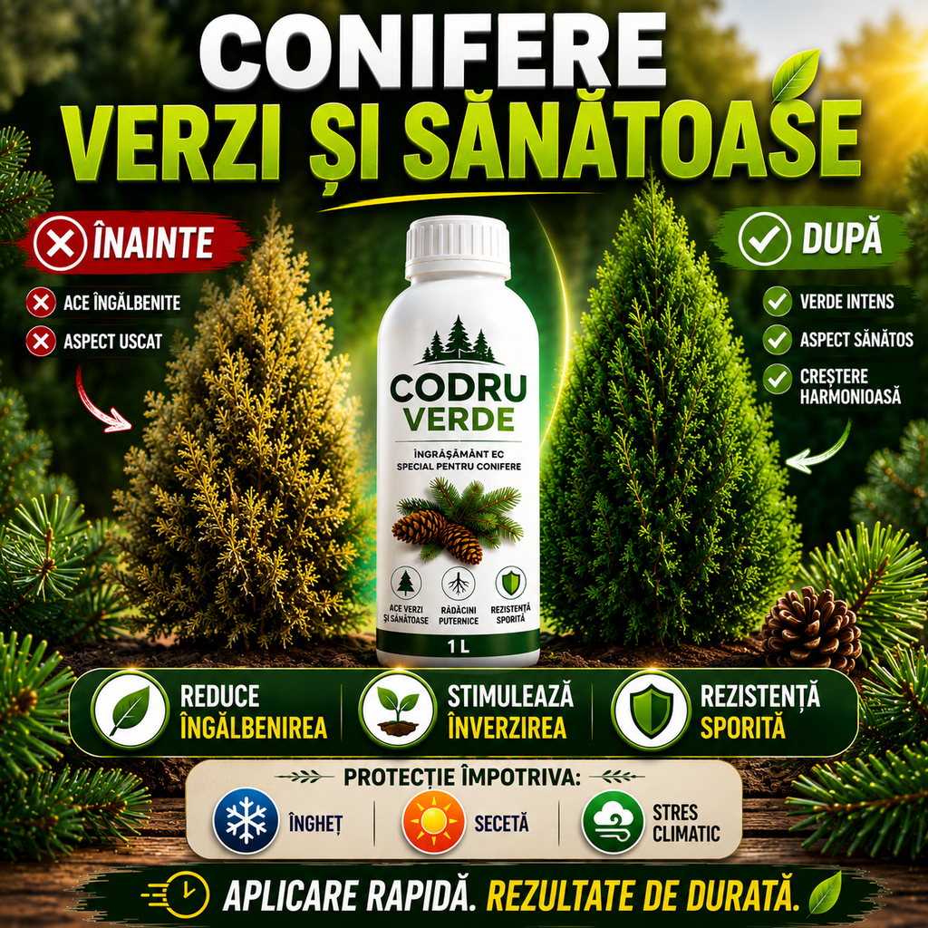 Codru Verde - Ingrasamant BIO pentru Tuia si Conifere - 1 Litru