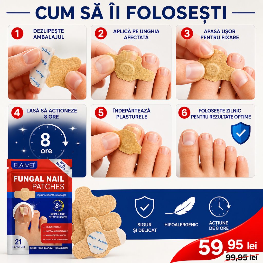 Plasturi Reparare Unghii Picioare