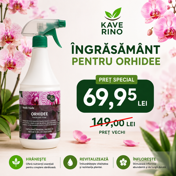 Kaverino – Îngrășământ Bio pentru Orhidee, Tratament pentru Rădăcini și Frunze